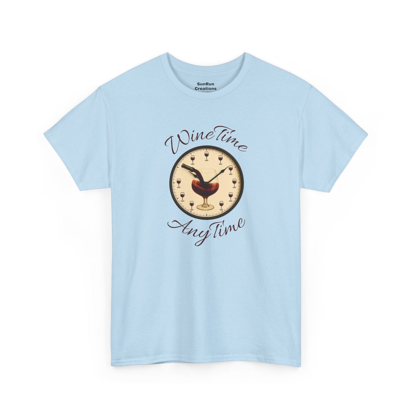 Wine Time Anytime T-Shirt Clever Wine Lover's Tee Wine Shirt