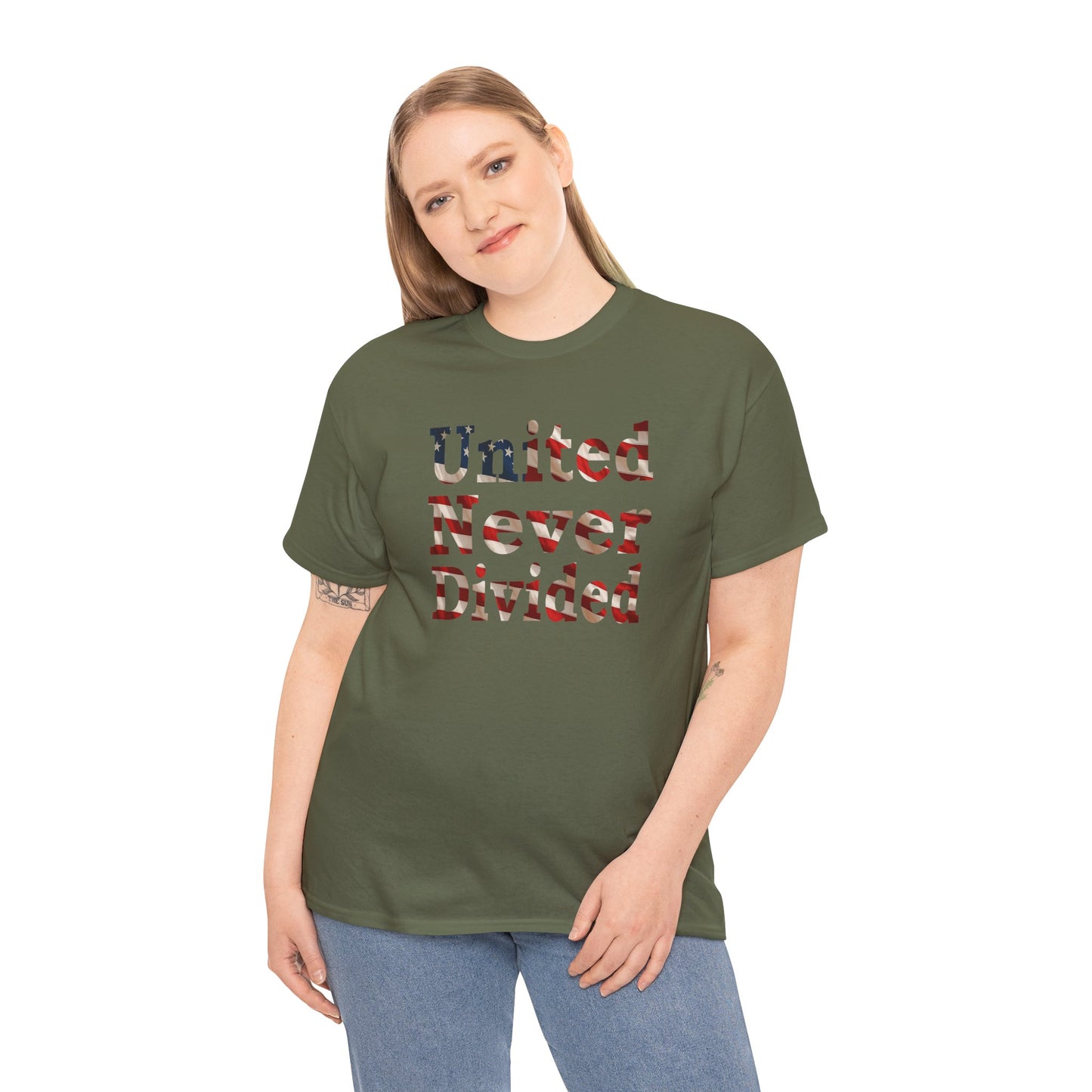 United Never Divided T-Shirt – Patriotic American Flag Shirt - Show Your American Pride Tee
