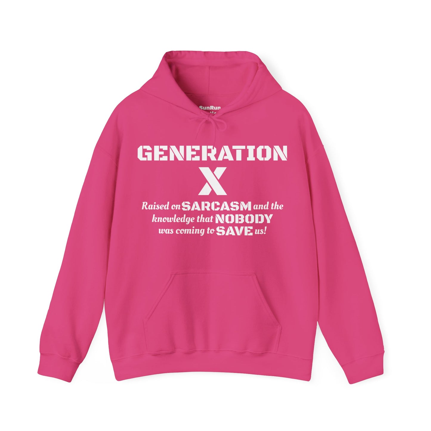 Generation X Hoodie – Raised on Sarcasm Hoodie Retro, Bold & Proud Gen X Shirt