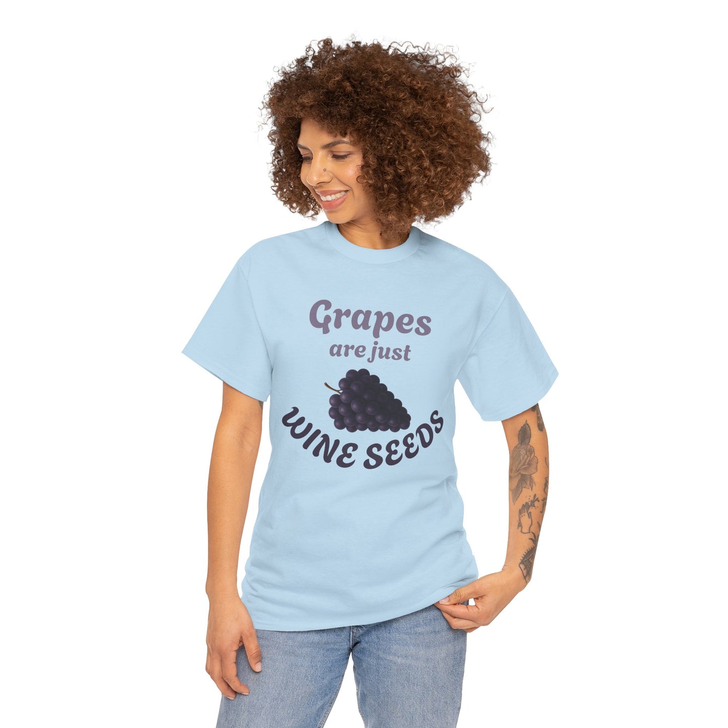 Grapes Are Just Wine Seeds Shirt Wine Lovers T-Shirt Clever Wine Tee Wine Shirt