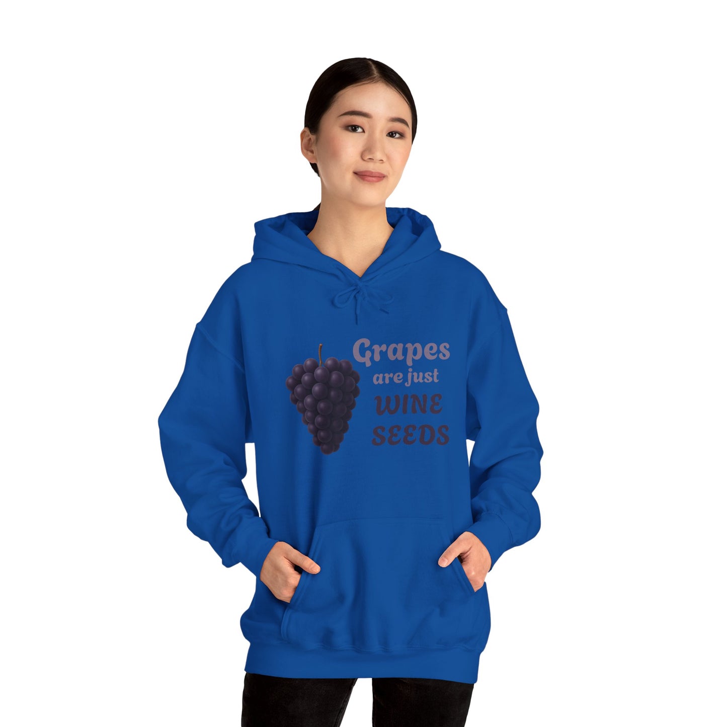 Wine Lover's Grapes are Wine Seeds Unisex Hoodie, Cozy Sweatshirt for Wine Lovers, Perfect Gift