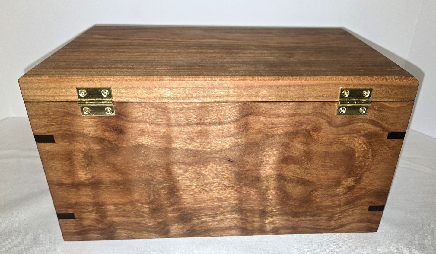 Solid Cherry Keepsake Box with Teddy Bear, Heart and Stars Epoxy Inlay Handmade Memory Box