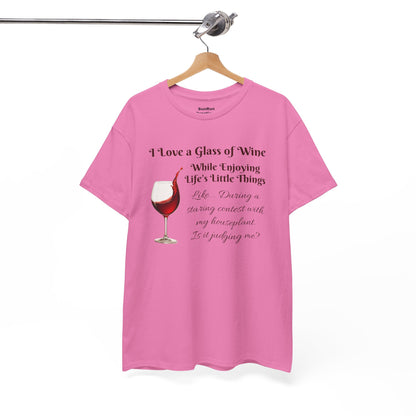 Judgmental Houseplant Wine Lovers T-Shirt - Funny Wine Shirt, Clever Tee for Wine Lovers with a Sense of Humor!