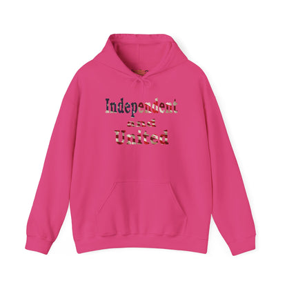 Independent and United Hoodie – Patriotic American Flag Shirt - Celebrate Strength & Unity American Pride Sweatshirt