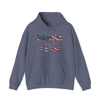 Independent and United Hoodie – Patriotic American Flag Shirt - Celebrate Strength & Unity American Pride Sweatshirt