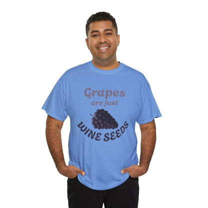 Wine Lovers T-Shirt Grapes Wine Seeds Tee Wine Shirt