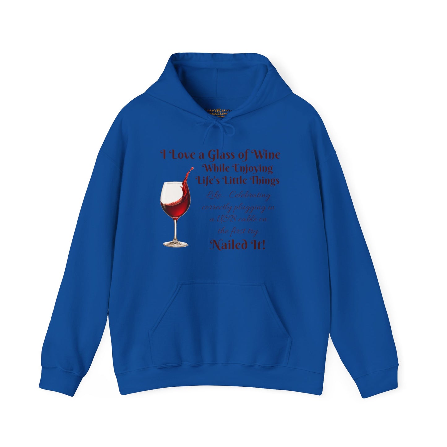 Wine Lover's Unisex Hoodie, Plugging in a USB Cable, Cozy Sweatshirt for Wine Lovers, Perfect Gift for Birthdays, Fall Fashion, and Everyday Comfort