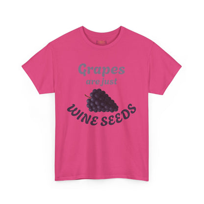 Wine Lovers T-Shirt Grapes Wine Seeds Tee Wine Shirt