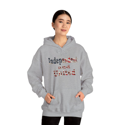Independent and United Hoodie – Patriotic American Flag Shirt - Celebrate Strength & Unity American Pride Sweatshirt