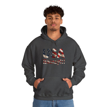 USA Hooray Hoodie – Patriotic American Flag Colors - Perfect for 4th of July & Everyday Pride Sweatshirt