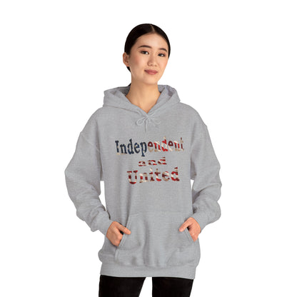 Independent and United Hoodie – Patriotic American Flag Shirt - Celebrate Strength & Unity American Pride Sweatshirt
