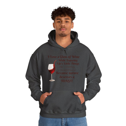 Wine Lover's Unisex Hoodie, Watching a Sunset, Cozy Sweatshirt for Wine Lovers, Perfect Gift for Birthdays, Fall Fashion, and Everyday Comfort
