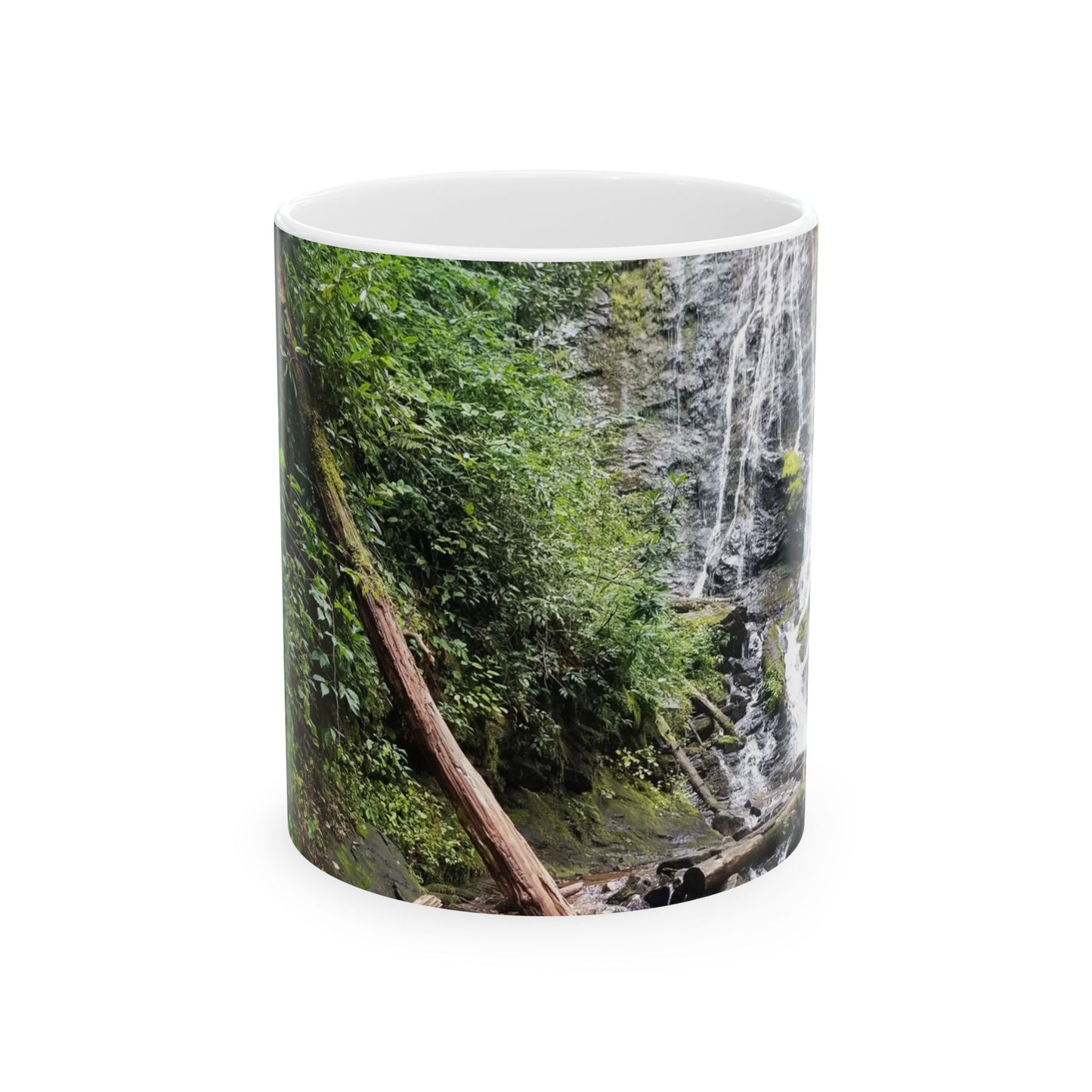 Nature-Inspired Ceramic Mug - Waterfall Design, 11oz Coffee Cup Tea Cup