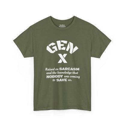 GEN X Raised on Sarcasm T-Shirt Generation X Pride Tee Proud Gen X Shirt