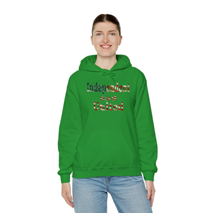 Independent and United Hoodie – Patriotic American Flag Shirt - Celebrate Strength & Unity American Pride Sweatshirt