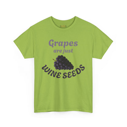 Wine Lovers T-Shirt Grapes Wine Seeds Tee Wine Shirt