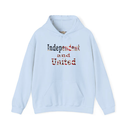 Independent and United Hoodie – Patriotic American Flag Shirt - Celebrate Strength & Unity American Pride Sweatshirt