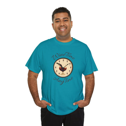 Wine Time Anytime T-Shirt Clever Wine Lover's Tee Wine Shirt