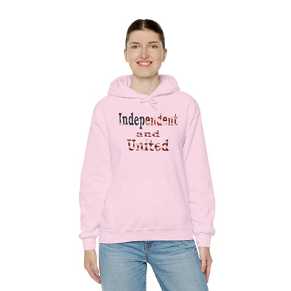Independent and United Hoodie – Patriotic American Flag Shirt - Celebrate Strength & Unity American Pride Sweatshirt