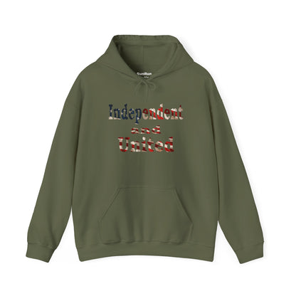 Independent and United Hoodie – Patriotic American Flag Shirt - Celebrate Strength & Unity American Pride Sweatshirt