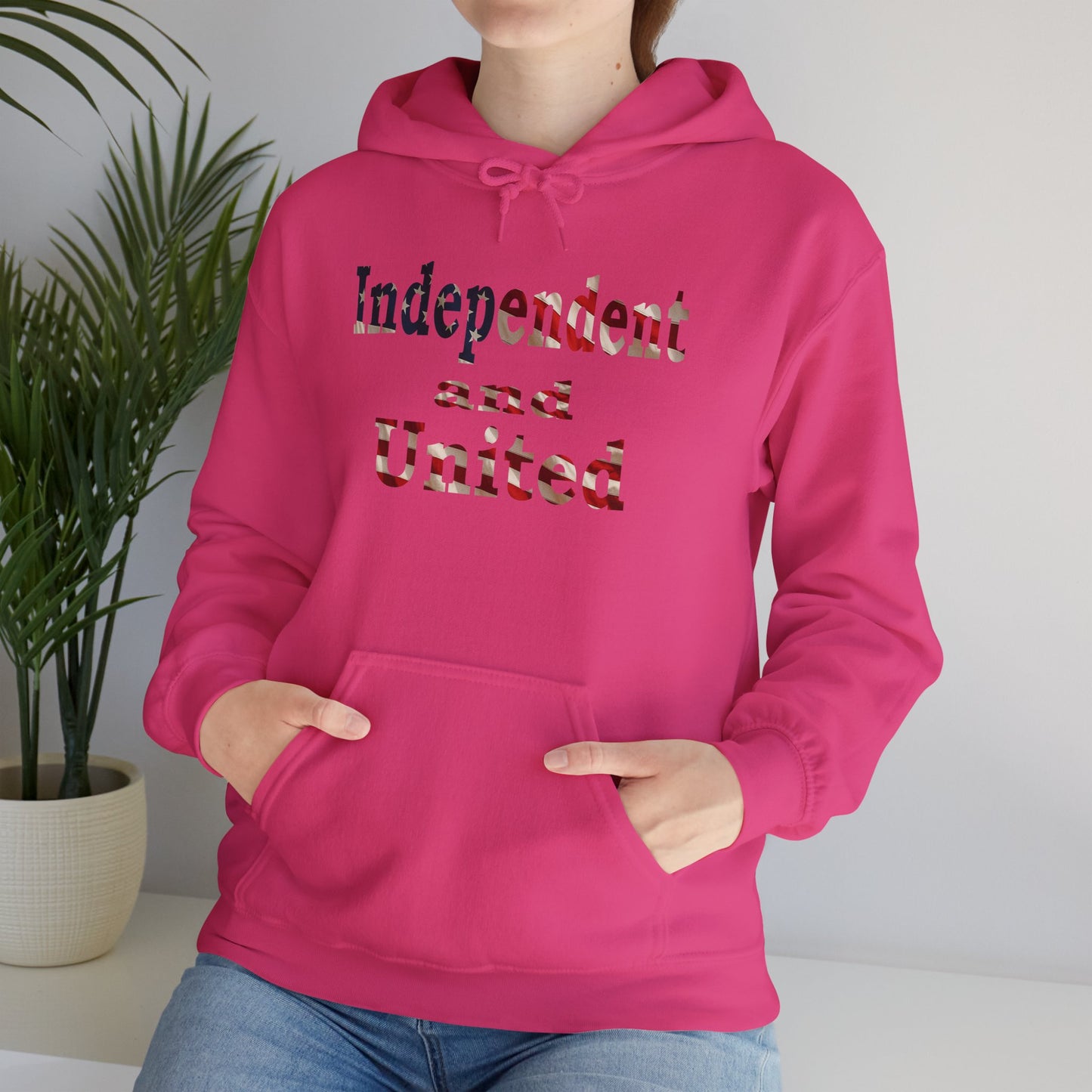 Independent and United Hoodie – Patriotic American Flag Shirt - Celebrate Strength & Unity American Pride Sweatshirt