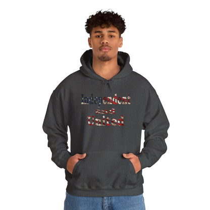 Independent and United Hoodie – Patriotic American Flag Shirt - Celebrate Strength & Unity American Pride Sweatshirt