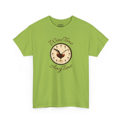 Wine Time Anytime T-Shirt Clever Wine Lover's Tee Wine Shirt
