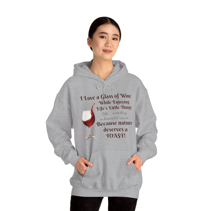 Wine Lover's Unisex Hoodie, Watching a Sunset, Cozy Sweatshirt for Wine Lovers, Perfect Gift for Birthdays, Fall Fashion, and Everyday Comfort