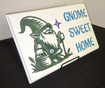 Gnome Wooden Wall Plaque or Sign/Decoration Gnome Sweet Home