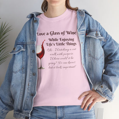Wine Lovers T-Shirt, Wine Whimsy & Wandering Cats: The Perfect Tee for Wine Lovers