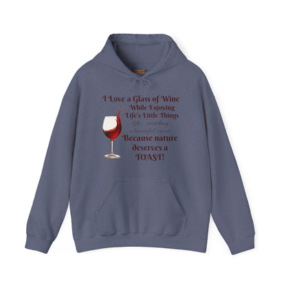 Wine Lover's Unisex Hoodie, Watching a Sunset, Cozy Sweatshirt for Wine Lovers, Perfect Gift for Birthdays, Fall Fashion, and Everyday Comfort