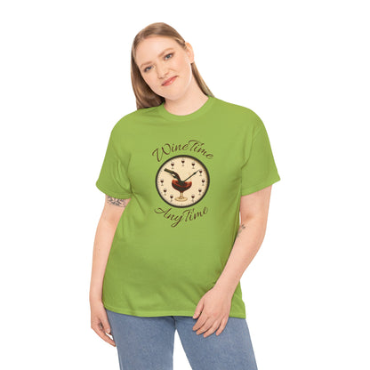 Wine Time Anytime T-Shirt Clever Wine Lover's Tee Wine Shirt