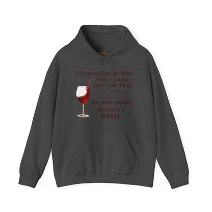 Wine Lover's Unisex Hoodie, Watching a Sunset, Cozy Sweatshirt for Wine Lovers, Perfect Gift for Birthdays, Fall Fashion, and Everyday Comfort