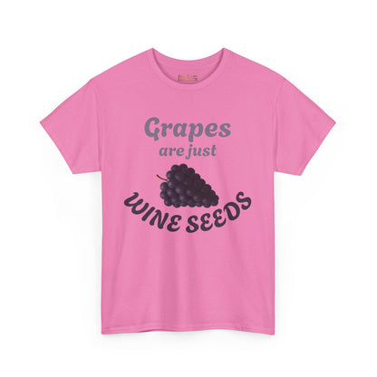 Wine Lovers T-Shirt Grapes Wine Seeds Tee Wine Shirt