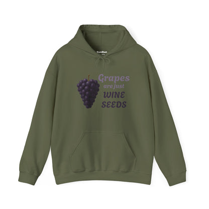 Grapes Are Just Wine Seeds Wine Lover's Unisex Hoodie, Cozy Sweatshirt for Wine Lovers, Perfect Gift, Fall Fashion, and Everyday Comfort