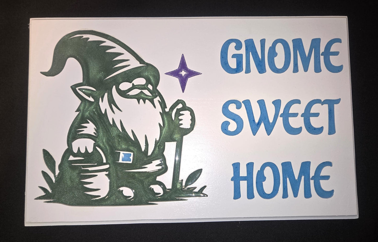 Gnome Wooden Wall Plaque or Sign/Decoration Gnome Sweet Home
