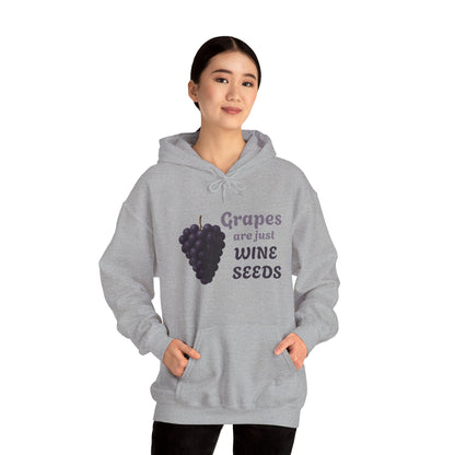 Grapes Are Just Wine Seeds Wine Lover's Unisex Hoodie, Cozy Sweatshirt for Wine Lovers, Perfect Gift, Fall Fashion, and Everyday Comfort