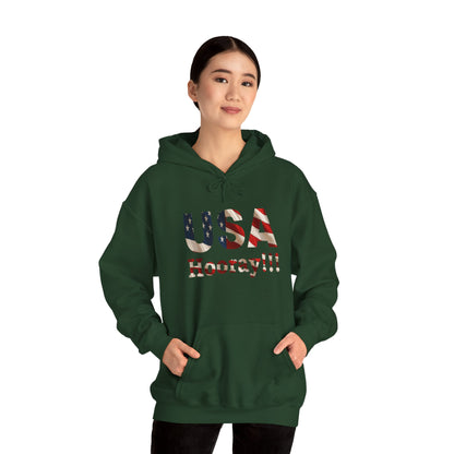 USA Hooray Hoodie – Patriotic American Flag Colors - Perfect for 4th of July & Everyday Pride Sweatshirt