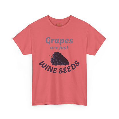 Wine Lovers T-Shirt Grapes Wine Seeds Tee Wine Shirt