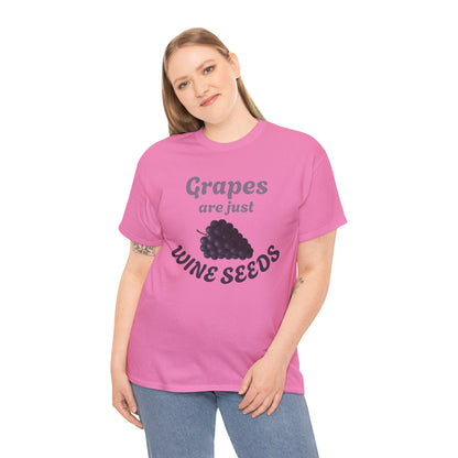 Wine Lovers T-Shirt Grapes Wine Seeds Tee Wine Shirt