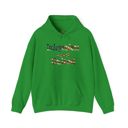 Independent and United Hoodie – Patriotic American Flag Shirt - Celebrate Strength & Unity American Pride Sweatshirt