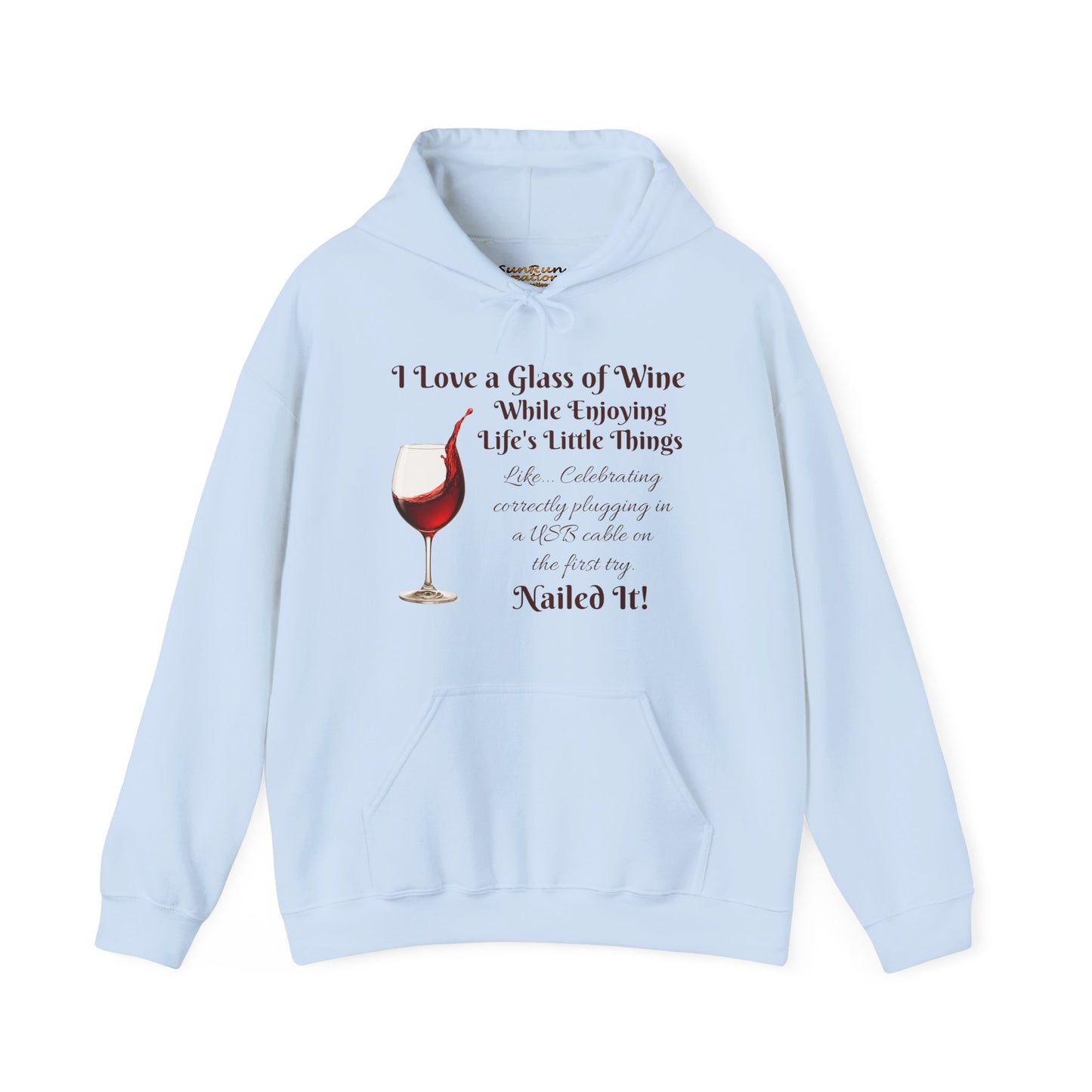 Wine Lover's Unisex Hoodie, Plugging in a USB Cable, Cozy Sweatshirt for Wine Lovers, Perfect Gift for Birthdays, Fall Fashion, and Everyday Comfort