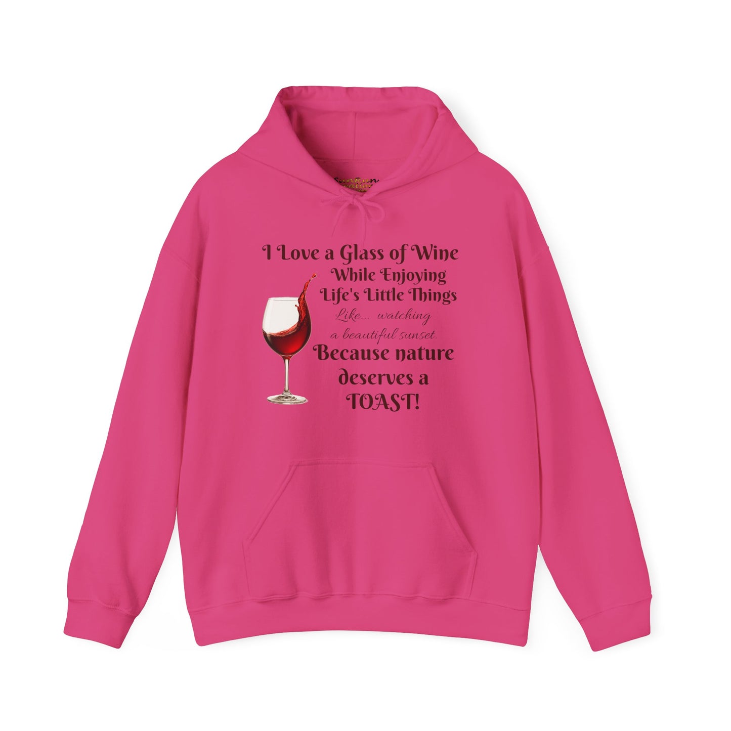 Wine Lover's Unisex Hoodie, Watching a Sunset, Cozy Sweatshirt for Wine Lovers, Perfect Gift for Birthdays, Fall Fashion, and Everyday Comfort
