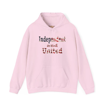 Independent and United Hoodie – Patriotic American Flag Shirt - Celebrate Strength & Unity American Pride Sweatshirt