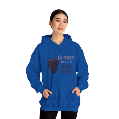 Wine Lover's Grapes are Wine Seeds Unisex Hoodie, Cozy Sweatshirt for Wine Lovers, Perfect Gift