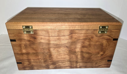 Solid Cherry Keepsake Box with Teddy Bear, Heart and Stars Epoxy Inlay Handmade Memory Box